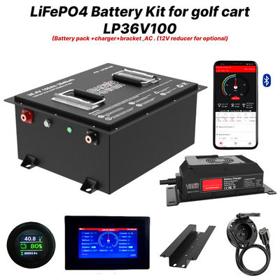 購入 36V 100Ah 200Amp 36.8V ブルーツ LiFePO4 リチウムゴルフカート バッテリー変換キット オンライン製造