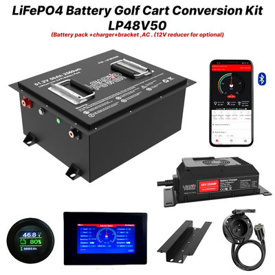 購入 48V 50Ah 51.2V2 150Amp LiFePO4 ゴルフカート バッテリー変換キット 5年保証 オンライン製造