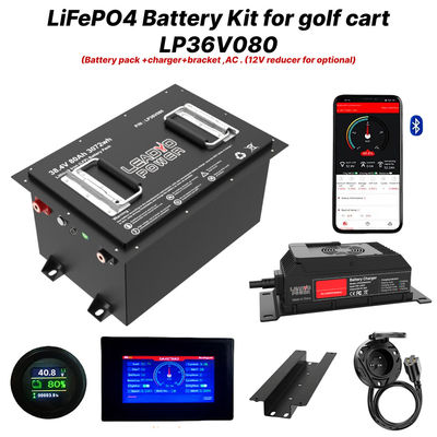 購入 36V 80Ah 150Amp (36.8V) ブルートゥース LiFePO4 リチウムゴルフカート バッテリーカバーキット オンライン製造