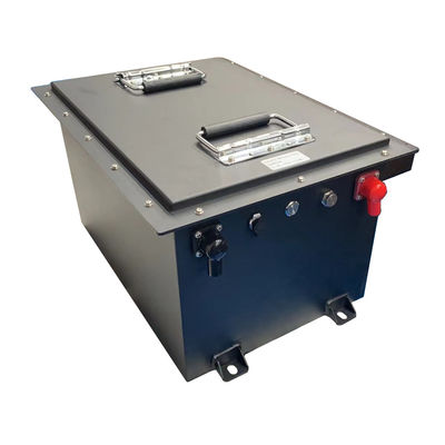 ゴルフ カート48V 105Ahの金属の箱のLCDおよび缶RS485が付いている再充電可能なリチウム イオン電池