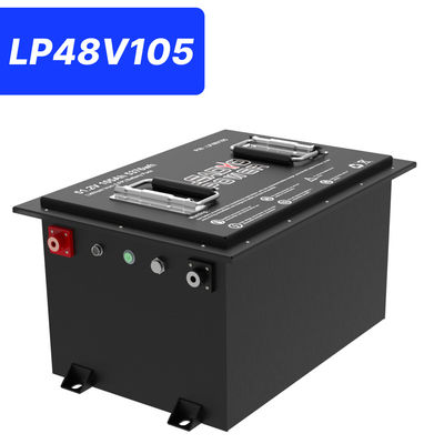 48V 105Ah 51.2V LiFePO4 ゴルフカートバッテリー, 250A BMS, 4000+ サイクル リチウムバッテリー,最大 12.8kW パワー