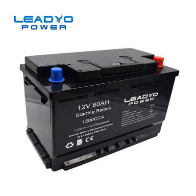 よい価格 Lifepo4 12ボルトのリチウム イオン カー・バッテリー軽量80ah 1200冷たい回すAmpの電池 オンライン